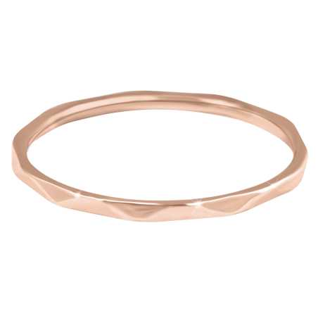 Minimalistický pozlacený prsten s jemným designem Rose Gold Troli / Obvod: 52 mm - 52 mm