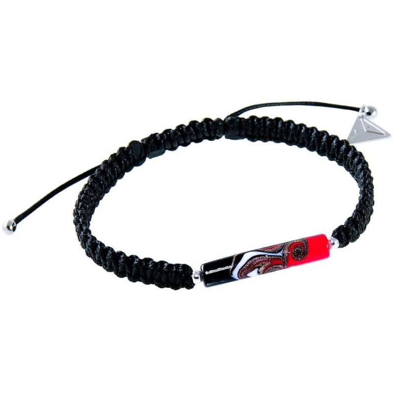 Partnerský náramek Shamballa Red Black s unikátní perlou Lampglas BSHX10 Lampglas Partnerský náramek Shamballa Red Black s unikátní perlou Lampglas BSHX10 Lampglas