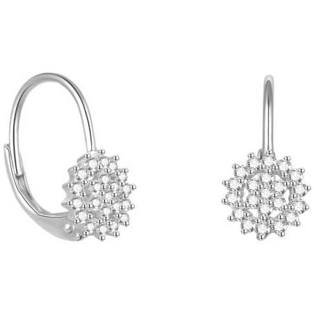 Krásné stříbrné náušnice s třpytivými zirkony AGUC2265 Beneto