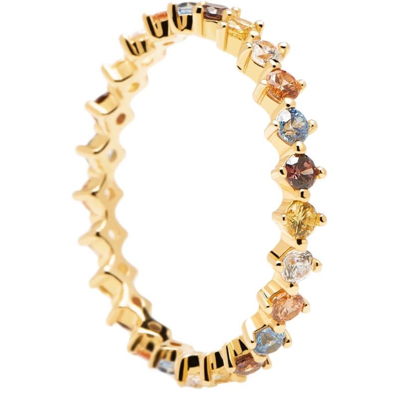 Něžný pozlacený prsten se zirkony SAGE Gold AN01-209 Pdpaola / Obvod: 52 mm - 52 mm