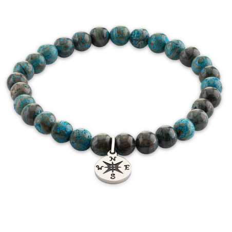 Cestovatelský korálkový náramek z jaspisu Troli / Délka: 18 cm