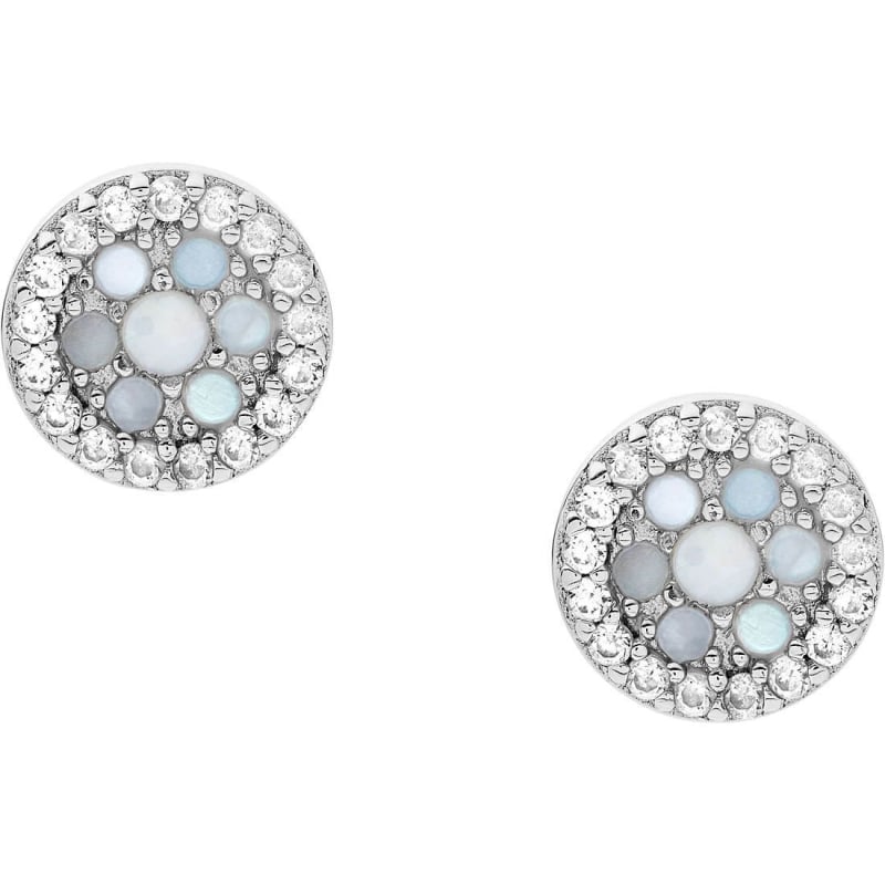 Stříbrné náušnice pecky Elliot JFS00518040 Fossil