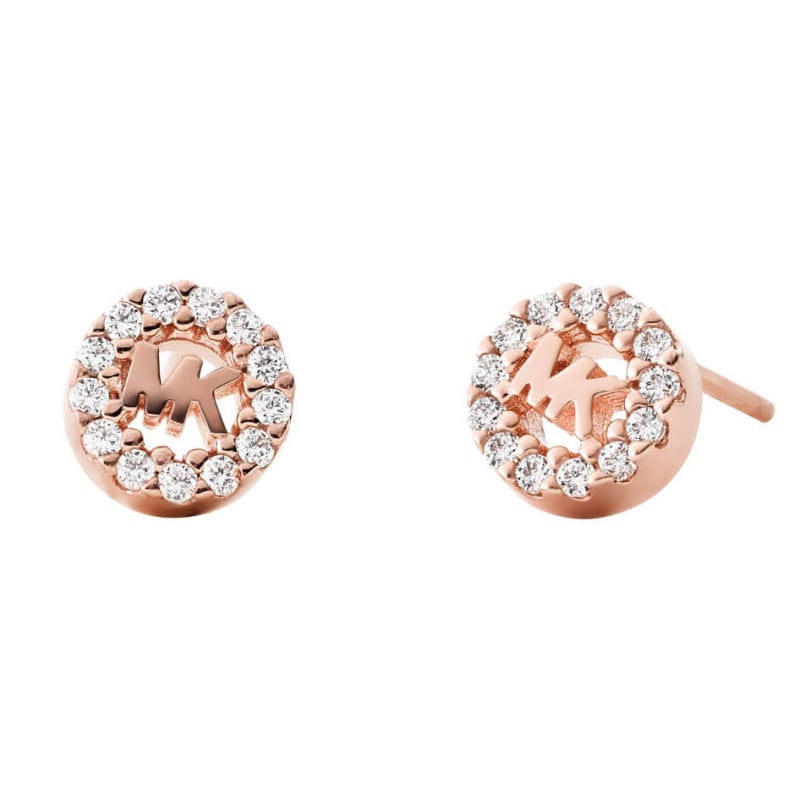 Třpytivé stříbrné náušnice se zirkony MKC1033AN791 Michael Kors