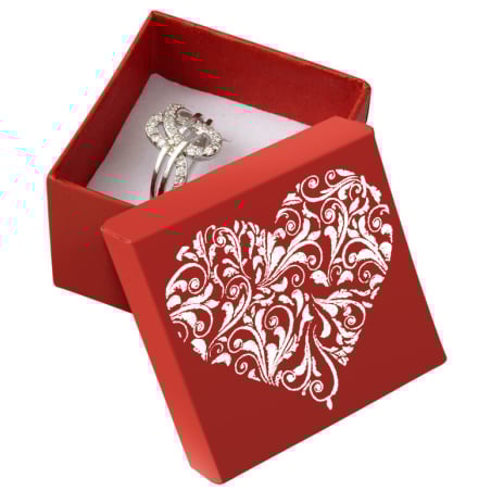 Červená krabička se srdíčkem LD-3/A7/AG Jk Box