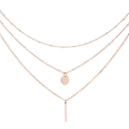 Trojitý bronzový náhrdelník Troli