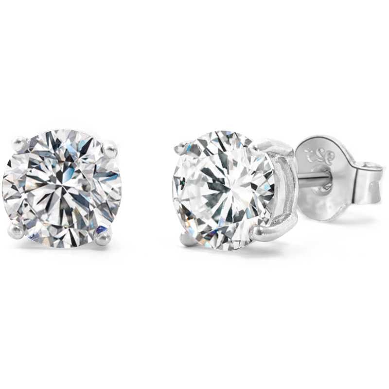 Krásné peckové náušnice s třpytivým zirkonem AGUP Beneto / Průměr: 0,3 cm