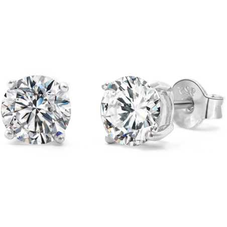 Krásné peckové náušnice s třpytivým zirkonem AGUP Beneto / Průměr: 0,5 cm