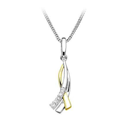 Elegantní stříbrný bicolor přívěsek P0000601 Moiss