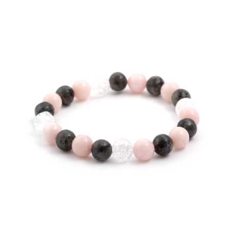 Korálkový náramek z jadeitu, křišťálu a labradoritu MINK09/17 Agato