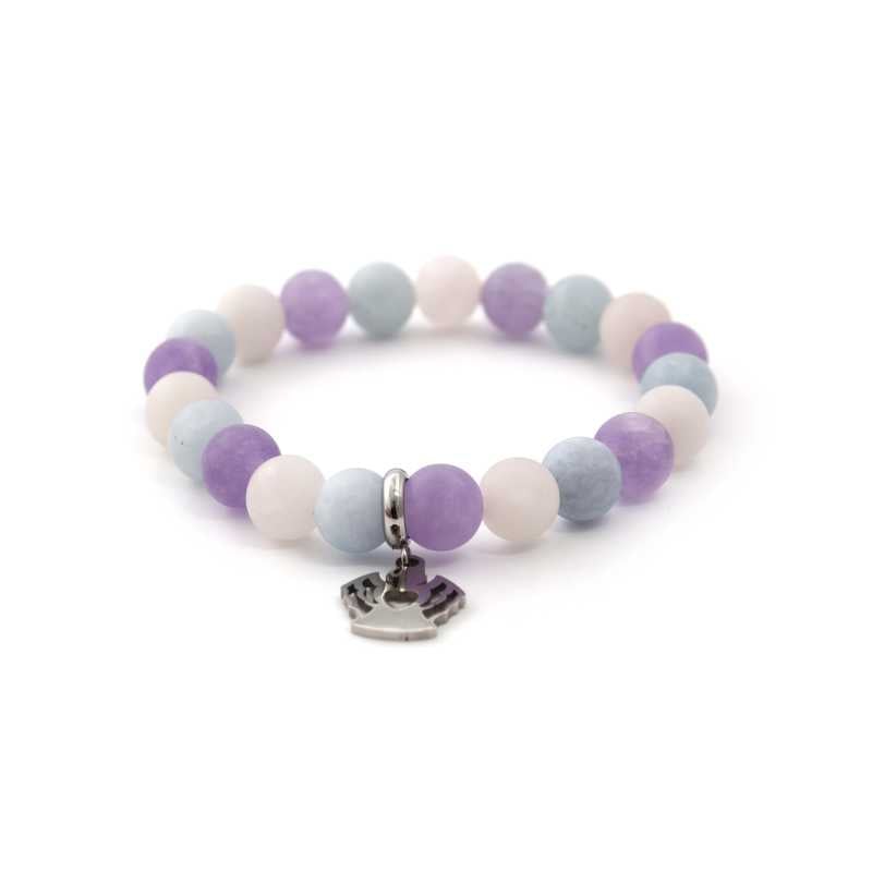 Korálkový náramek z křišťálu MINK112 Agato / Délka: 19 cm