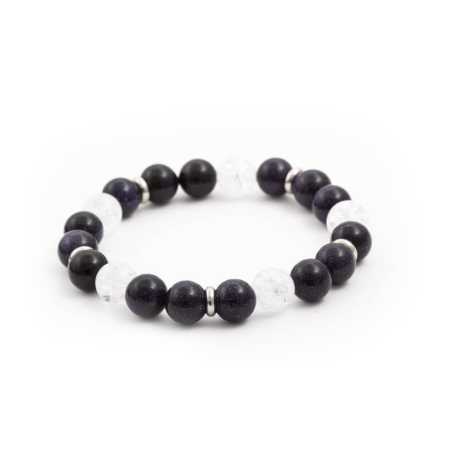 Korálkový náramek z avanturínu a křišťálu MINK27/17 Agato