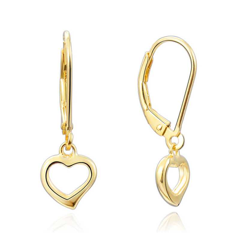 Pozlacené stříbrné náušnice se srdíčky AGUC1960-GOLD Beneto Pozlacené stříbrné náušnice se srdíčky AGUC1960-GOLD Beneto