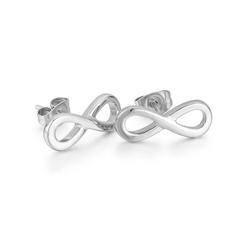 Módní ocelové náušnice nekonečno VWSE004 S Troli