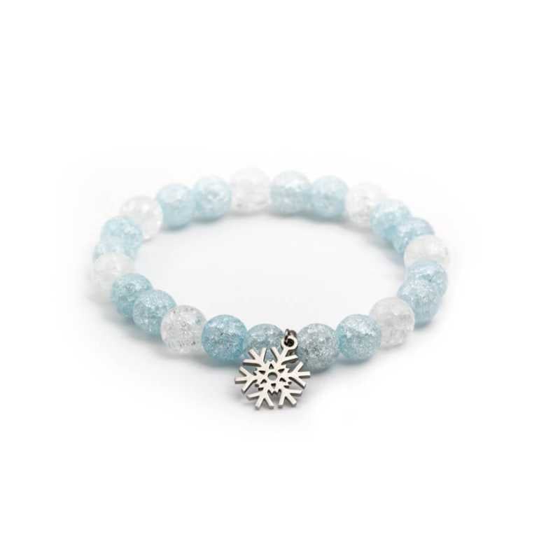 Korálkový náramek z křišťálu MINK44/17 Agato