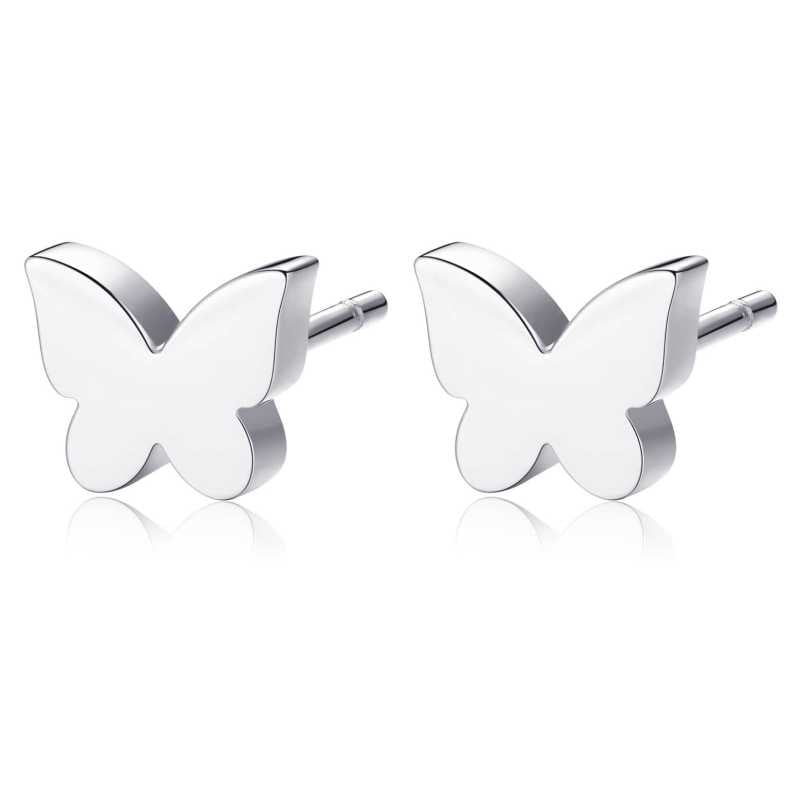 Krásné ocelové náušnice motýlci CLICK SCK156 S Agapo