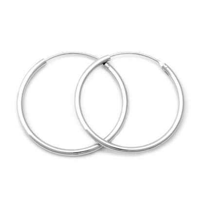 Elegantní kruhové náušnice ze stříbra AGUC351/N Beneto / Průměr: 5 cm