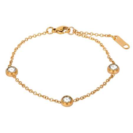 Pozlacený ocelový náramek s třpytivými ozdobami Troli