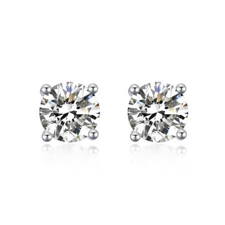 Půvabné peckové náušnice se zirkony E000143 Moiss / Průměr: 0,5 cm