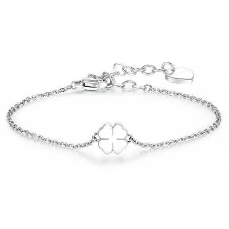 Ocelový náramek se čtyřlístkem Click SCK10 S Agapo