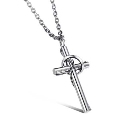 Ocelový náhrdelník Křížek KNSC-003 Troli
