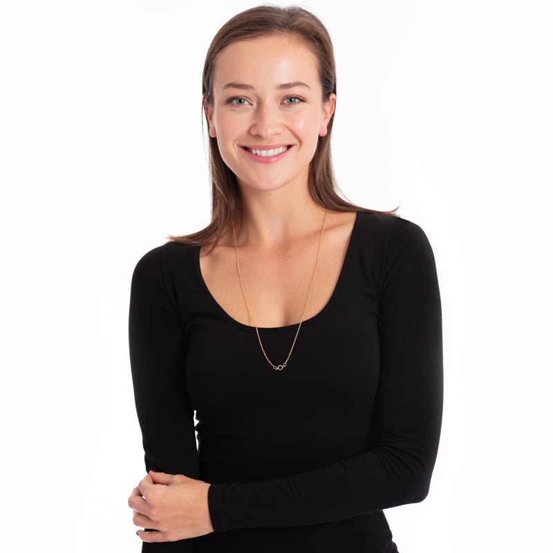 Třpytivý pozlacený náhrdelník s krystaly Troli Třpytivý pozlacený náhrdelník s krystaly Troli