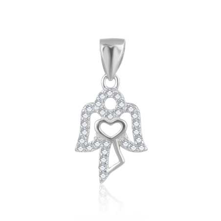 Stříbrný přívěsek se zirkony Andílek AGH678 Beneto