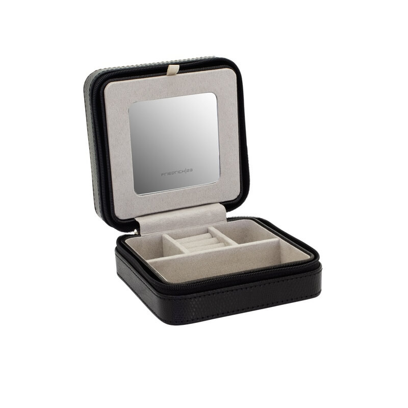 Stylová černá cestovní šperkovnice Milano 20143-2 Friedrich Lederwaren Stylová černá cestovní šperkovnice Milano 20143-2 Friedrich Lederwaren