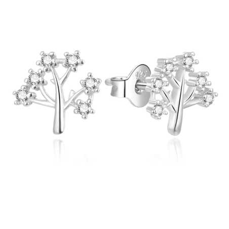 Nadčasové stříbrné náušnice se stromem života AGUP2319L Beneto