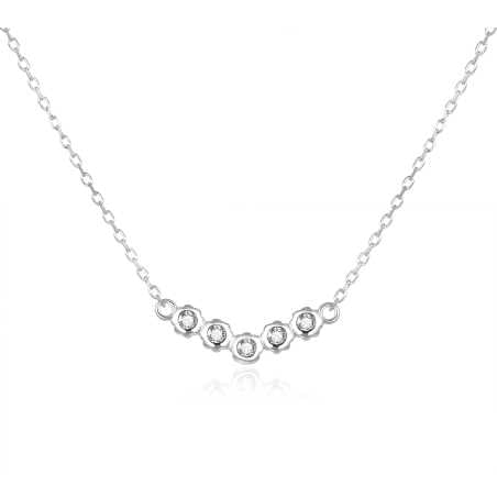 Jedinečný stříbrný náhrdelník se zirkony AGS1209/47L Beneto