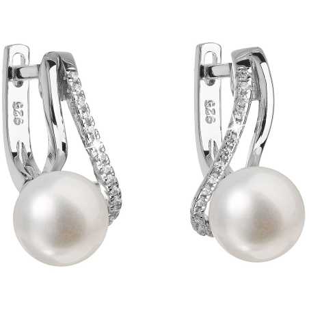 Stříbrné náušnice s pravými perlami Pavona 21024.1 Evolution Group
