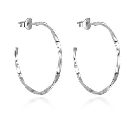 Elegantní kruhové náušnice ze stříbra AGUP2671 Beneto