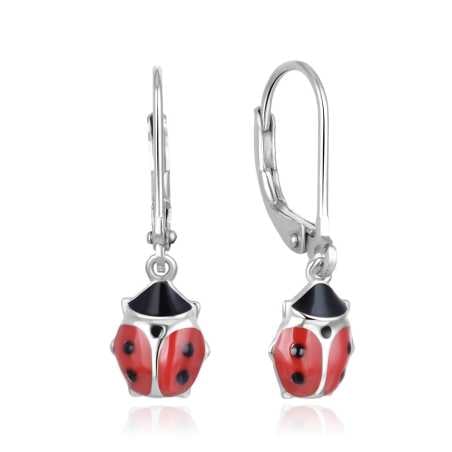 Roztomilé stříbrné náušnice Berušky AGUC2618 Beneto