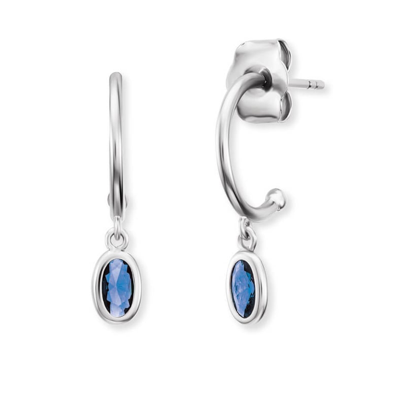 Stříbrné půlkruhové náušnice s modrými zirkony ERE-JOY-B-CR Engelsrufer Stříbrné půlkruhové náušnice s modrými zirkony ERE-JOY-B-CR Engelsrufer