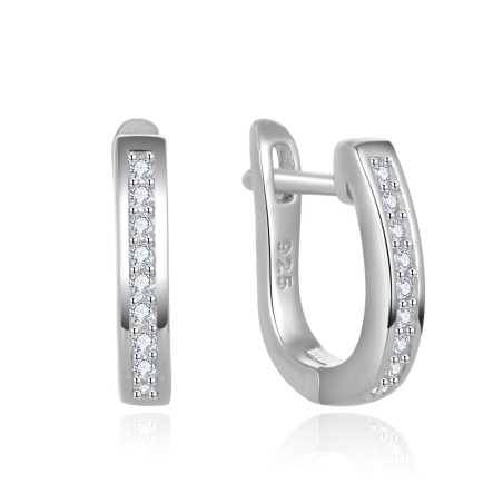 Elegantní kruhové náušnice ze stříbra AGUC2612 Beneto