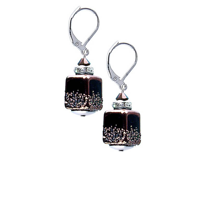 Elegantní náušnice Clear Night z perel Lampglas ECU25 Lampglas