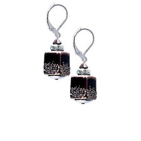 Elegantní náušnice Clear Night z perel Lampglas ECU25 Lampglas