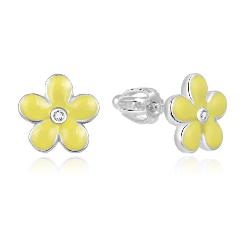 Stříbrné kytičkové náušnice AGUP1541S Beneto