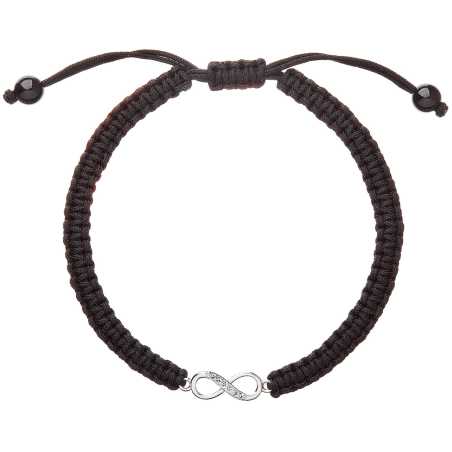 Černý kabala náramek Nekonečno 13002.3 Evolution Group