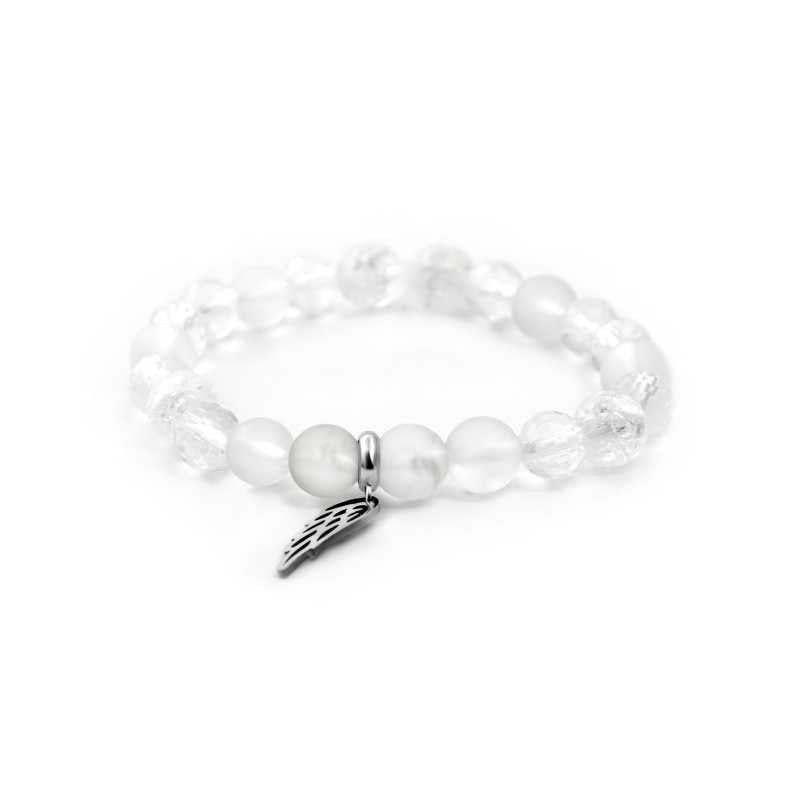 Korálkový náramek z křišťálu MINK103/17 Agato