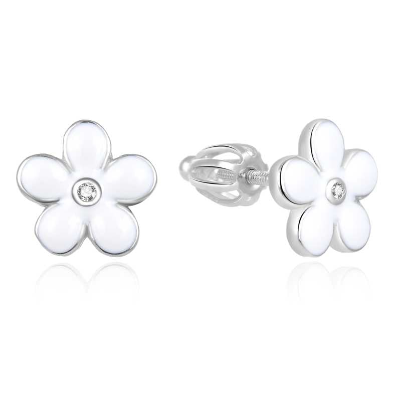 Stříbrné kytičkové náušnice AGUP1540S Beneto