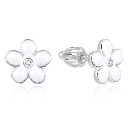 Stříbrné kytičkové náušnice AGUP1540S Beneto