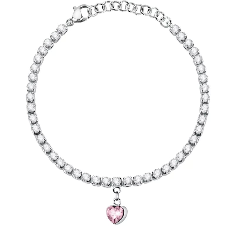 Něžný ocelový náramek s krystaly Love LPS05ASD25 La Petite Story