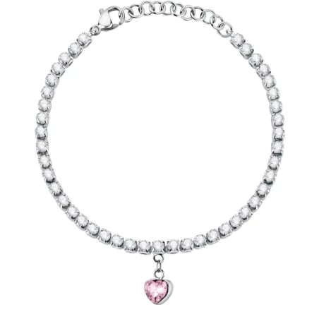 Něžný ocelový náramek s krystaly Love LPS05ASD25 La Petite Story