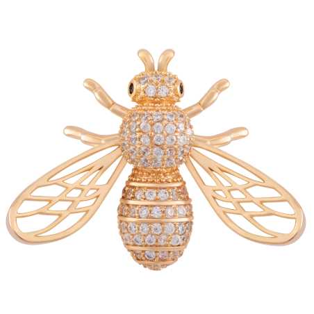 Hravá pozlacená brož ve tvaru včelky KS-222 Troli