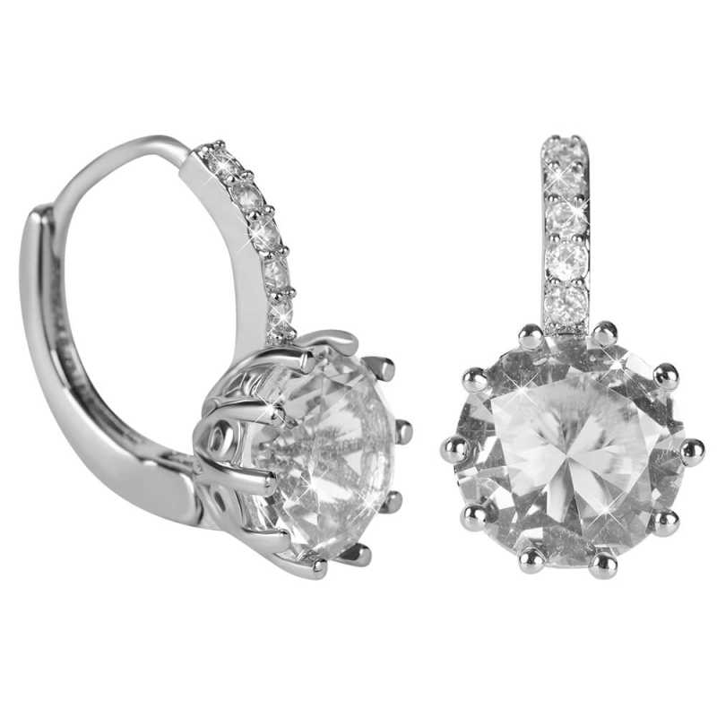 Třpytivé náušnice s čirým krystalem Troli Třpytivé náušnice s čirým krystalem Troli