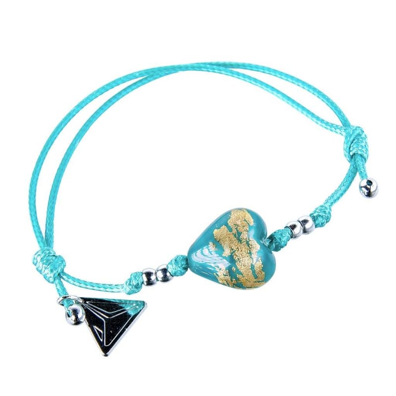 Půvabný náramek Azure Lake s 24karátovým zlatem v perle Lampglas BLH14 Lampglas Půvabný náramek Azure Lake s 24karátovým zlatem v perle Lampglas BLH14 Lampglas