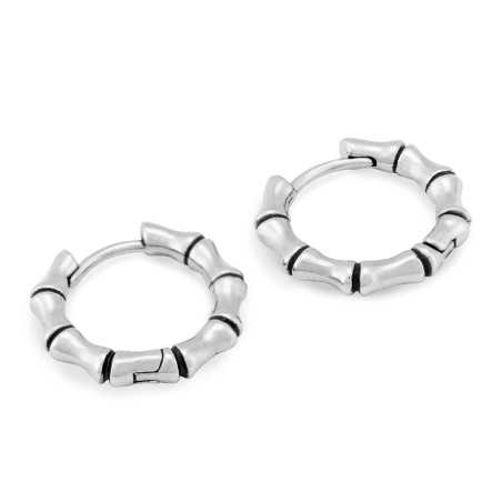 Stylové ocelové kruhové náušnice Troli