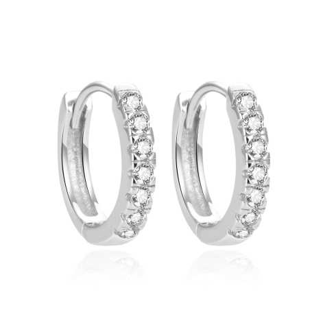 Půvabné stříbrné náušnice se zirkony AGUC1664 Beneto