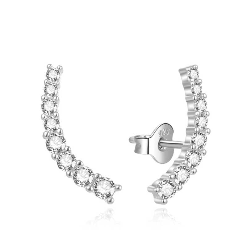Moderní podélné náušnice s čirými zirkony AGUP2344L Beneto