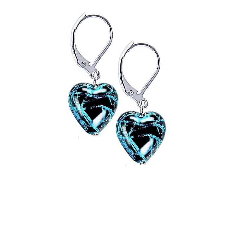 Tajemné náušnice Night Fairy s ryzím stříbrem v perlách Lampglas ELH4 Lampglas